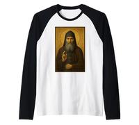 Orthodox Icon of St Gabriel Urgebadze Raglan Baseball Tee