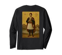 Orthodox Icon of St. Georgios The New Martyr of Ioannina Long Sleeve T-Shirt