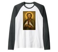 Orthodox Icon of St. Joseph The Betrothed Raglan Baseball Tee