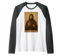 Orthodox Icon of St. Moses The Hungarian Raglan Baseball Tee