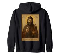 Orthodox Icon of St. Moses the Hungarian Zip Hoodie