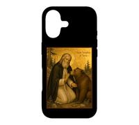 Orthodox Icon of St Seraphim of Sarov with a Bear Case for iPhone 17