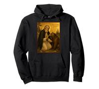 Orthodox Icon of St Seraphim of Sarov with a Bear Pullover Hoodie