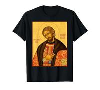 Orthodox Icon Saint Alexander Nevsky Value Graphic T-Shirt, Men, Black, S