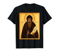 Orthodox Icon Saint Ambrose of Optina Value Graphic T-Shirt, Men, Black, S