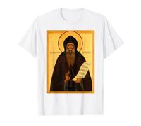 Orthodox Icon Saint Ambrose of Optina Value Graphic T-Shirt, Men, White, L