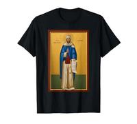 Orthodox Icon Saint Anastasius of Sinai Value Graphic T-Shirt, Men, Black, S