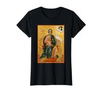 Orthodox Icon Saint Andrew the Apostle Value Graphic T-Shirt, Women, Black, XL