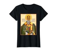 Orthodox Icon Saint Aristibule the Elder Value Graphic T-Shirt, Women, Black, S