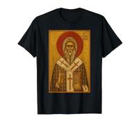 Orthodox Icon Saint Arsenije Sremac, Serbian Archbishop Value Graphic T-Shirt, Men, Black, L