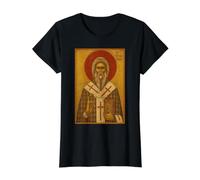 Orthodox Icon Saint Arsenije Sremac, Serbian Archbishop Value Graphic T-Shirt, Women, Black, S