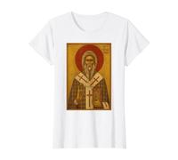 Orthodox Icon Saint Arsenije Sremac, Serbian Archbishop Value Graphic T-Shirt, Women, White, L