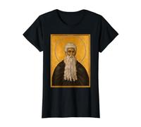 Orthodox Icon Saint Arsenius Value Graphic T-Shirt, Women, Black, S