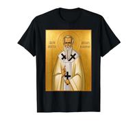 Orthodox Icon St Aristarchus of Thessalonica Value Graphic T-Shirt, Men, Black, M