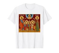 Orthodox Icon The Holy Maccabee Martyrs Value Graphic T-Shirt, Men, White, L