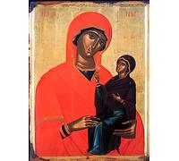 Orthodox Icons photo A4 angelos akotanos saint anne with the virgin 15th centur