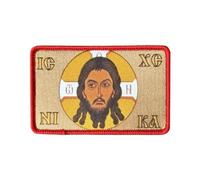 Orthodox Jesus Printed Patches, Christ God Tactical Morale Patch Badge Hook and Loop Sew On for Clothing, Dress, Hat, Backbags