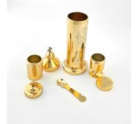 Orthodox Portable Holy Water Set, Religious Articles for Storing and Distributing Holy Water, Cross Design, Blessing Ceremony