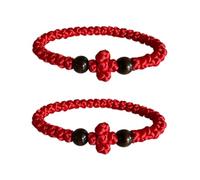 Orthodox Prayer Rope Bracelet, 2-Pack Black Chotki Komboskini, Christian Prayer Beads with Cross, Standard, Rope Wood, no gemstone