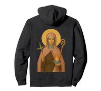Orthodox Saint Brigid of Ireland Icon - Celtic Pullover Hoodie
