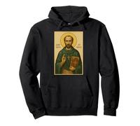 Orthodox Saint David of Wales Icon - Celtic Christian Pullover Hoodie
