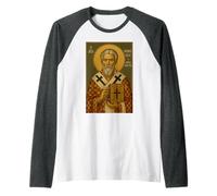 Orthodox Saint Dionysius The Areopagite Icon Raglan Baseball Tee