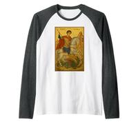 Orthodox Saint George & Dragon Icon Icon Raglan Baseball Tee