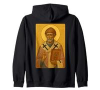 Orthodox Saint Spyridon the Wonderworker Icon Zip Hoodie