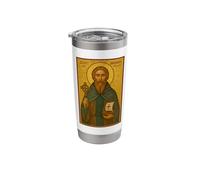 Orthodox St Brendan The Navigator Icon - Celtic Stainless Steel Insulated Tumbler