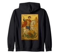 Orthodox St. George & Dragon Icon Zip Hoodie