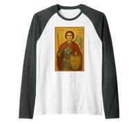 Orthodox St Joan of Arc Icon Raglan Baseball Tee
