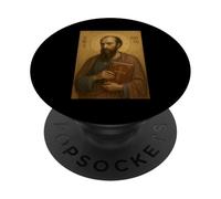 Orthodox St. Paul the Apostle with the Bible Icon PopSockets Adhesive PopGrip
