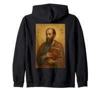 Orthodox St. Paul the Apostle with the Bible Icon Zip Hoodie