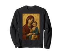 Orthodox Theotokos Icon - Mary With Jesus Christ Child Sweatshirt