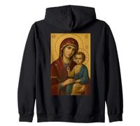 Orthodox Theotokos Icon - Mary With Jesus Christ Child Zip Hoodie