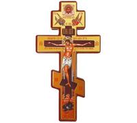 Orthodox Wall Cross Woden Christian Gr rucifix 5,5''