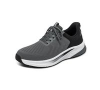 Orthofeet Men's Orthopedic Hands-Free Tilos Slip-On Sneakers, Grey, Size 11 Wide