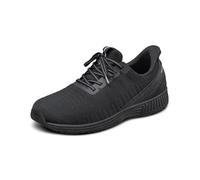 Orthofeet Men's Orthopedic Knit Yari Hands-Free Sneakers, Complete Black, Size 6.5 Wide