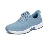 Orthofeet Women's Orthopedic Knit Kita Hands-Free Sneakers, Blue, Size 5.5 Wide