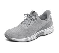 Orthofeet Women's Orthopedic Knit Kita Hands-Free Sneakers, Grey, Size 5.5