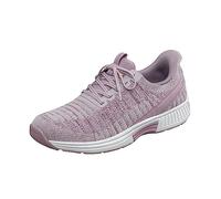 Orthofeet Women's Orthopedic Knit Kita Hands-Free Sneakers, Rose, Size 6