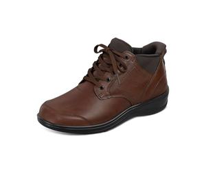 Orthofeet Women's Orthopedic Leather Hands-Free Rosel Boot, Brown, Size 5.5