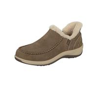Orthofeet Women's Orthopedic Leather Lorin Hands-Free Slipper, Brown, Size 6