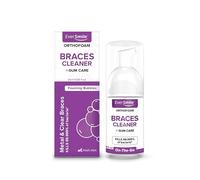 OrthoFoam Braces Cleaner - Cleans Under Metal, Ceramic or Clear Brackets & Wires. Can Brush or Rinse With & Use in Trays. Foaming Bubbles Whiten Teeth & Fight Plaque (1 Pack - 25 ml)