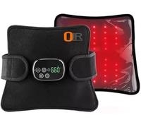 OrthoJointRelief Red Light Therapy Heating Pad - Infrared Heat & Vibration Massager for Back, Waist, and Shoulder - 660nm & 850nm Red Light for Pain & Muscle Recovery