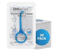 OrthoKey Clear Aligner Removal Tool - Unleash Precision: Grabber Remover for Braces & Retainers | Elevate Dental Care with Ortho Tools for Orthodontic Care | Small Blue, 30-Pack.