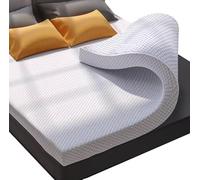 Orthologics™ 3 Inch Memory Foam Mattress Topper Double Bed 7.5cm Thickness Mattress for Back Pain Relief with Washable Bamboo Cover (Double Size-135x190cm) OL26