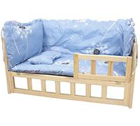 Orthopaedic Dog Bed, Elevated Cooling Bed for Arthritis Relief, Square Wooden Design with Guardrail, Washable Soft Mattress for Large Medium Small Pets