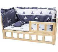 Orthopaedic Dog Bed, Elevated Cooling Bed for Arthritis Relief, Square Wooden Design with Guardrail, Washable Soft Mattress for Large Medium Small Pets