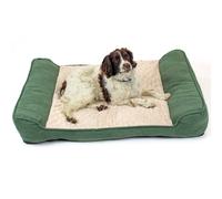 Orthopaedic Pillow Dog Bed Cushion in Green/cream XL